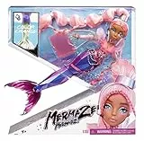 MERMAZE MERMAIDZ - HARMONIQUE - Muñeca de Moda Sirena con Cola Que Cambia de Color en Agua Tibia y Pelo Rosa Claro - Incluye Vestido y Accesorios - Articulada, Puede posar - Coleccionable - 4+ años