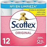 Scottex Papel Higiénico Original P12 con 2 capas proporciona el equilibrio adecuado de suavidad y resistencia