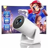 Mini Proyector【Auto Keystone/Tiro Corto】 20000 Lúmenes Proyector Portátil WiFi Bluetooth 4K FHD1080P Soporte, Ángulo 270° Zoom 85% WiMiUS Proyectors WiFi6 Cine en Casa/Exterior para PS5 HDMI USB
