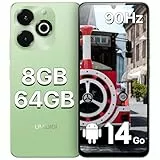 UMIDIGI G9X Telefono Moviles, 6.75' HD+ 90Hz Android 14 Smartphone, 8GB(4+4)+64GB/1TB TF, 13MP AI Cámara Móvils, 5000mAh, 4G Doble SIM Teléfono Móvils Libres, Face ID/GPS/OTG/FM Radio (Verde)