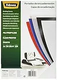Fellowes 54770 - Portadas para encuadernar de polipropileno, A4, transparente