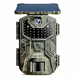 iZEEKER Cámara de Caza Solar, 4K 30fps 48MP Cámara Caza Nocturna con Batería de 2600 mAh 850nm IR LED Brillo Impermeabile IP66 para Vigilancia de la Vida Silvestre y Seguridad Interior