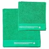 UNITED COLORS OF BENETTON. Juego de 2 Toallas 50x90cm + 70x140 cm algodón orgánico 450gsm Verde