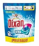 Dixan Total 3+1 Detergente en Cápsulas para Lavadora (12 lavados), jabón para ropa blanca y clara, limpieza, luminosidad y frescor en un único detergente para lavadora