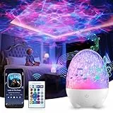 Proyector de Galaxias y Estrellas Real, Luz Nocturna Infantil con Reproductor de música y 17 Efectos Iluminación, Control Remoto, Bluetooth 5.2, Adecuado para Dormitorio y Sala de Estar,Regalo Bebe