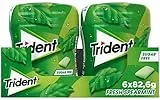 Trident Fresh Bottle Hierbabuena- Chicles sin Azúcar con Sabor a Hierbabuena - 6 Botes de 82,6 g