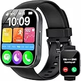 Poounur Reloj inteligente para mujer con función de teléfono, monitor de ritmo cardíaco, podómetro, monitor de sueño