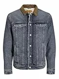 JACK & JONES Jjijean Jjjacket W Sherpa Wi 200 Sn Chaqueta Corta, Azul Denim, L para Hombre