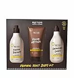 Beter - Set Cuidado Corporal Coffee O’clock, Set de Ducha 3 Piezas con Gel de Baño, Loción Corporal y Gel Exfoliante, Aroma a Café y Coco, Set de baño para mujer, Fórmulas Veganas, Set Regalo