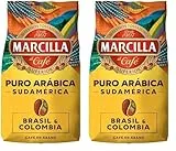 Marcilla Café Grano Puro Arábica Sudamérica Brasil & Colombia 400 g (Paquete de 2)