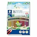 Staedtler Noris 185 CD36 Lápices Ecológicos, Caja Con 36 Lápices de Colores Variados, Multicolor