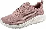 Skechers Bobs Squad Chaos Face Off, Zapatillas de Deporte Mujer, Blush Engineered Knit, 41 EU