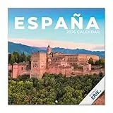 Grupo Erik Calendario 2026 pared España - Almanaque pared 2026 : Planificador mensual Con espacio para Anotar, Ilustraciones y Fácil de colgar (30x30cm)