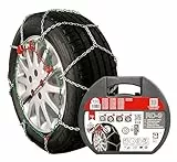 RD9 - Cadenas de nieve metálicas RD9 mm, talla Nº 130, set 2 uds, guantes incluidos