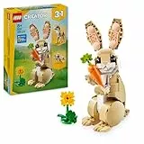 LEGO Creator 3 en 1 Lindo Conejito - Conejo de Juguete Transformable en Figura de Foca y Llama - Juego con Animales - Regalo para Niñas y Niños de 8+ Años 31162