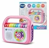 VTech-Baby Reproductor Musical Graba Canta y Baila Rosa, Radio Infantil con Bluetooth, Grabadora, Juguete para niños +1.5 años, Versión en Español