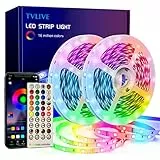TVLIVE Tira LED, Luces LED Habitación 20 metros, LED Strip lights RGB, Sincronización Musical Bluetooth, 28 Modos, Control de Remoto 40 Botones y App, Luces de Tiras Led Para Fiesta Hogar TV Bar