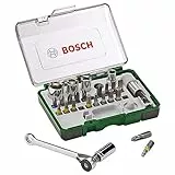 Bosch Profesional Pack Unidades para Atornillar, con Llave de carraca, versión estándar, Standard-Set, Negro/Verde, 1 Pack