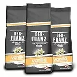 Der-Franz Café, Aromatizados con Vainilla, Café mezcla de Arábica y Robusta granos enteros, 3 x 500 g