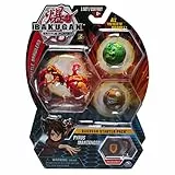 Bakugan Paquete de 3 unidades, Pyrus Mantonoid, figuras de acción coleccionables, para edades de 6 y más