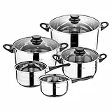 San Ignacio BATERÍA DE Cocina 8 Piezas, Plateado, 5 cuerpos