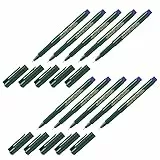 Faber-Castell 205063 - Finepen 1511 rotulador de punta de fibra, 0,4 mm, azul, 10 fineliners