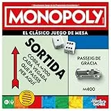 Juego de Mesa Monopoly con Bandeja de Almacenamiento y peones Grandes - Versión catalana en español