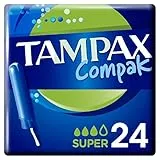 Tampax Compak Super Almohadillas Con Aplicador X24, Protección Y Comodidad Durante Su Periodo