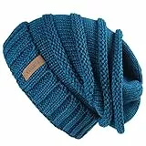 FURTALK Sombrero de Punto señoras Slouch Beanie Sombrero Estilo de la Calle de Punto Grueso Sombreros de Invierno clásico Gorro de Invierno Suave