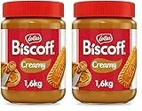 Lotus Biscoff | Crema Dulce para Untar | Cremoso | Sabor a Galleta Caramelizada | Vegano | Sin Frutos Secos | Sin Colorantes ni Aromas Añadidos | Tarro PET | 1.6 kg (Paquete de 2)