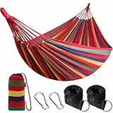 Anyoo Hamaca al Aire Libre de Camping portátil al Aire Libre de Lona, Capacidad 200 kg Ligera con Bolsa de Transporte para la Playa y Senderismo de la Playa