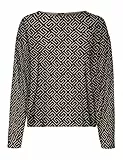 VERO MODA Vmpalma LS Boatneck Top Ga Jrs Camiseta de Manga Larga, Negro/AOP: Graphic, XS Mujeres