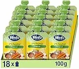 Hero Baby Mi Fruta Bolsitas de Fruta sabor Tropical - Para Bebés a Partir de los 12 Meses - Pack de 18 x 100 g