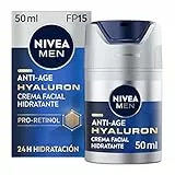 NIVEA MEN Hyaluron Crema Hidratante Antiedad FP15 (1 x 50 ml), cuidado facial avanzado para hombre, hidratante antiedad para reafirmar la piel madura
