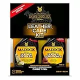 Maddox Detail - Kit Limpieza Cuero Coche | Limpiador De Piel Coche, Crema Reparadora De Cuero, Limpiador Tapicería y Asientos | Tratamiento para Renovar y Proteger | Leather Care Kit 2x500ml