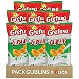 Pack Gublins Sabor Barbacoa – Pack de 8 Bolsas Individuales de Aperitivo Crujiente de Maíz – Ideal para Picar – Bolsa 135g x 8