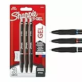 Sharpie S-Gel | Bolígrafos de gel | Punta mediana (0,7 mm) | Tinta negra, roja y azul | 3 unidades