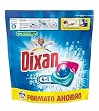 Dixan Trio Caps 4+1 Total, Detergente en Cápsulas para Lavadora (34 lavados), jabón para ropa blanca y clara, limpieza, luminosidad y frescor en un detergente