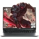 AOC Ordenador portátil Gaming Ryzen 7 7735HS (hasta 4.75Ghz) DDR5 4800Mhz 16GB RAM 512GB SSD Extensiones 4TB Carcasa de Metal,Tastiera Retroilluminata, BT5,2,WiFi6,Type C,Gaming Laptop 16'