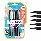 Paper Mate Flair rotulador, punta mediana de 0,7mm, negro, paquete de 5