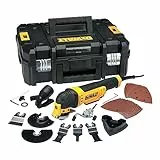 DeWALT DWE315KT-QS - Multiherramienta Oscilante de 300 W, 22.000 opm, Incluye 37 Accesorios y Maletin, Negro/ Amarillo