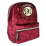 ARTESANIA CERDA Mochila Casual Moda Terciopelo Harry Potter, Rojo