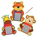 Baker Ross Pizarras Mágicas Amigos de la Jungla AT975 (paquete de 12) para bolsos de fiesta para niños y pequeños juguetes, surtidos