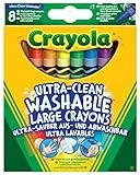Crayola - Maxi Ceras Ultra Lavables, para Escuela y Ocio, 8 Colores, 8 Unidades, 52-3282