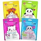 Cuidado De La Piel Con Mascarillas - Juego De Mascarillas En Láminas Hidratantes, Iluminadoras, Nutritivas, Refrescantes - Mascarilla Facial De Animales Bonita - 4 Unidades