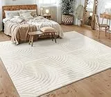 Paco Home Alfombra Salon De Habitacion Pelo Corto Motivo Nordica Motivo Boho Chic Dibujo Geometrico, tamaño:160x220 cm, Color:Crema 4