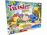 Hasbro Gaming Juego Twister Junior - Aventura con Animales - Tapete de 2 Lados 2 Juegos en 1 - Juego de Fiestas Interiores de 2 a 4 Jugadores - Juguete Infantil