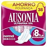 Ausonia Compresas Ultrafina Normal Con Alas, 38 unidades, Para Un Flujo Ligero y Normal Y Protección De La Regla Durante El Día, Hasta 8 Horas De Protección