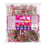Caramelos Cerdán - Piruletas | Cake Bites -Sabores Tartas | Caramelo Duro con Palo Sin Gluten ni Alérgenos | Ideal para Fiestas, Eventos y Cumpleaños | Bolsa de 100 Unidades Aprox.