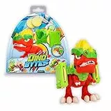 DINOBYTES Disc - Action figure Dinosaurios articulados con casco y funciones de batalla - Regalo óptimo para niños y niñas +3 años